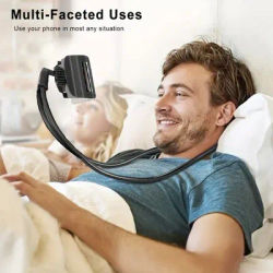 Multifunctional Bedside Lazy Neck Universal Mobile Phone Holder Extendable Neck Hanging Selfie Stick