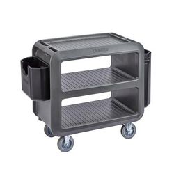 Cambro SC230110 37 1/2" Beverage Service Cart, 22"D x 37 1/4" H, Black