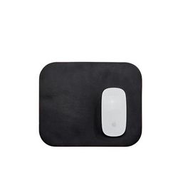 Graphic Image Leather Mouse Pad - Black