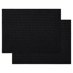 TEMU 1pc, Drain Pad, Microfiber Dish Drying Mat, Super Absorbent Dish Drainer For Kitchen, Black Dry Pad, Reversible And Quick Dry, Kitchen Supplies