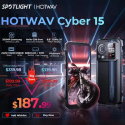 HOTWAV Cyber 15 Rugged Smartphones G99 Gaming Phones 200MP Outdoor Shooting Cellphones On Sale 6.6'' FHD+ 120Hz 12GB 256GB