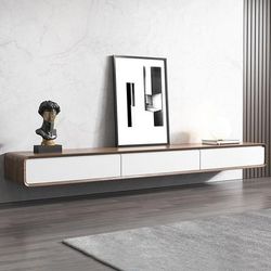 79" Minimalist Floating TV Stand, Modern Wall-Mounted Entertainment Center with 3 Drawers,Media Console,TV Console, Perfect for 75-inch TVs