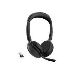Jabra Evolve2 65 Flex Link380a UC Stereo Headset with Wireless Charger