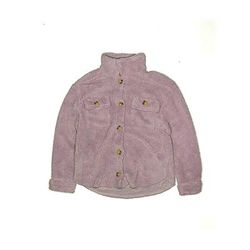Art Class Fleece Jacket: Purple Solid Jackets & Outerwear - Kids Girl's Size 7