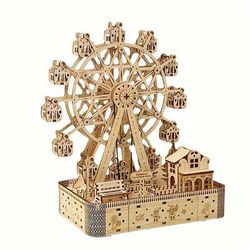 TEMU 3d Wooden Puzzles For Adults Wheel Music -in Crafts(183 Pcs) Christmas Thanksgiving Gift