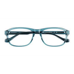 Unisex s rectangle Clear Blue Green Acetate Prescription eyeglasses - Eyebuydirect s Nicolas