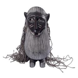 'Monkey Antics' - Handmade Liberian Wood Mask from Africa