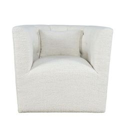 Everly Boucle Modern Transitional Swivel Accent Chair - Jofran EVERLY-SW-NATURAL