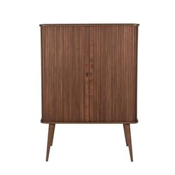 Credenza in legno noce con ante scorrevoli