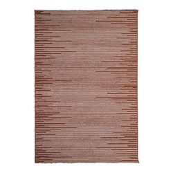 Tappeto intrecciato design grafico terracotta 155 x 230 cm
