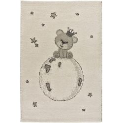 Tappeto bambini orsacchiotto bianco, 115x170 cm