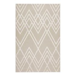 Tappeto interno/esterno grafico a rilievo beige e bianco 120x170