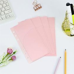 TEMU A6 5-page Double-layer Binder Pp Bag With Page Separator Budget Book Accessories Bag