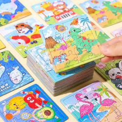 20pcs Cartoon Puzzle Animal Pattern Puzzle educativo giocattoli per bambini festa di compleanno