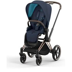 Cybex Priam 4 Stroller (One Box) - Rose Gold / Brown / Nautical Blue