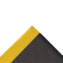 NoTrax 411S4312BY Sof-Tred Anti-Fatigue Floor Mat - 3' x 12', 9/16" Thick, Black/Yellow