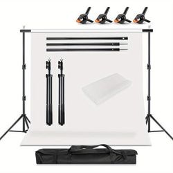TEMU Backdrop Stand Kit 2 * 2m (6.5 * 6.5ft) Adjustable Background Support Stand Backdrop Support Kit