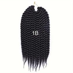 TEMU Synthetic Twist Crochet Braids 12 Inch Handmade Synthetic Crochet Hair Jumbo Pre-twisted African Braiding Hair Extensions For Women 12 /pack Halloween Christmas