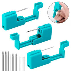 Pistolet de perçage réutilisable 14G 16G 20G, aiguilles de perçage, Kit d'outils pour nez, langue, lèvres, sourcils, oreille, Cartilage, bijoux de perçage