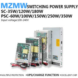 UPS/Charge Function Switching Power Supply 35W 60W 100W 120W 150W 180W 250W 350W 110/220V AC/DC 12V 24V Battery Charger