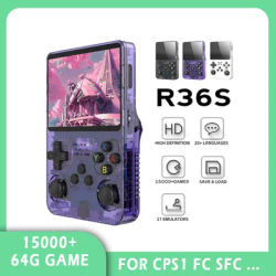 R36S Retro Handheld Video Game Console 3.5-inch IPS Screen Linux System Portable Handheld Video Player 64GB 15000 Games