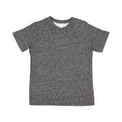 Rabbit Skins 3391 Toddler Harborside Melange Jersey T-Shirt in Smoke size 7 | Cotton/Polyester Blend LA3391