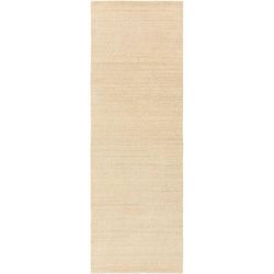 Tappeto passatoia in lana crema 80x250