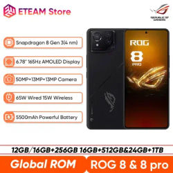 ASUS ROG 8 & 8 pro android 5G Gaming Phone Global Rom Snapdragon 8 Gen 3 6.78'' 165Hz AMOLED Screen 5500mAh 65W Fast Charge