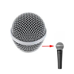 Microphone Grill Ball Mic Grille Cover Head Replacement For SM58 Wireless Mic