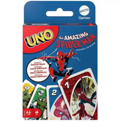 Giochi Mattel UNO Spider Man gioco di carte per la notte in famiglia con grafica a tema Tv Show e