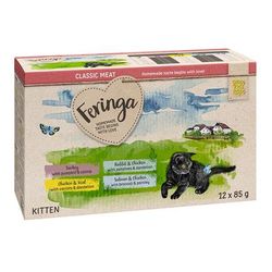 24x85g Mixed Kitten Turkey, Chicken & Veal , Rabbit & Chicken, Salmon & Chicken Feringa Menu Wet Cat Food