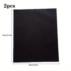TEMU 2pcs Bbq Grill Mats, High Heat Resistant, Easy To Clean, Reusable For Outdoor Camping & Cooking, Teflon Material, Black, Grill Accessories