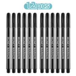 12pcs Counterfeit Pen Fake Money Detector Markers for EURO USD RMB and Other Countries Bills Cash