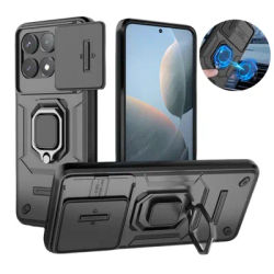 For Poco F6 Pro 5G Case Slide Camera Protect Armor Phone Case for Pocco Poko Little F6Pro F 6 Pro