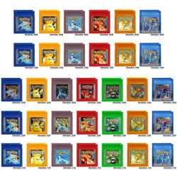 Cartuccia per giochi Pokemon GBC scheda per Console per videogiochi a 16 Bit cristallo blu dorato