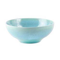 Turquoise,'Turquoise Blue Medium Ceramic Glazed Bowl from Vietnam'