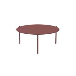 Tavolo basso da caffè tondo in metallo cm 90x90 40h Terracotta