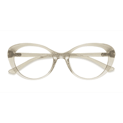 Female s horn Clear Yellow Plastic Prescription eyeglasses - Eyebuydirect s Sunburst