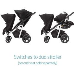 Maxi-Cosi Lila Double Stroller + Mico XP Max Travel System Bundle - Nomad Black / Essential Black
