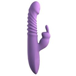 Vibratore a spinta "Her Spinting Silicone Rabbit", con funzione di ris