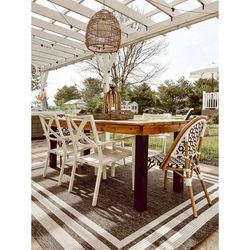 Coonamble 10' x 13'11" Traditional Charcoal/Cream Outdoor Area Rug - Boutique Rugs