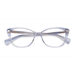 Unisex s horn Striped Blue Clear Acetate Prescription eyeglasses - Eyebuydirect s Ralph RA7146