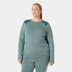 Helly Hansen Women's LIFA® Merino Midweight Crew Plus Shirt Green 3X