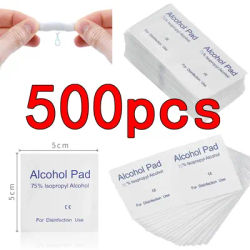 500 pezzi di tamponi di cotone monouso per alcol dettagli per auto strumento pulito asciugamano per autolavaggio salviette per la disinfezione dell'alcol pulizia degli occhiali dello schermo