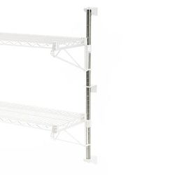 Focus FWPS24CH 24"H Wall Mount Post, Chromate, 2 Shelf Tiers