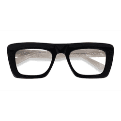 Female s square Dark Green White Acetate Prescription eyeglasses - Eyebuydirect s Planetary