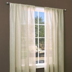 Wide Width Weathervane Rod Pocket Panel by Commonwealth Home Fashions in Linen (Size 50" W 72" L)