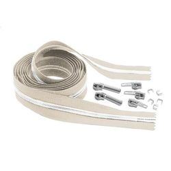 buttinette Kit de fermeture éclair spirale sans fin, beige, 2 m