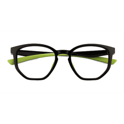 Unisex s geometric Black Plastic Prescription eyeglasses - Eyebuydirect s Atom