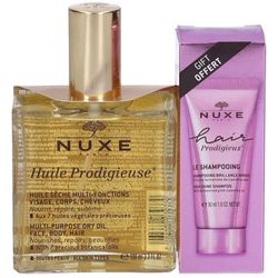 NUXE Set Hair Prodigieux Lo Shampoo Effetto Lucentezza 30ml + Huile Pr